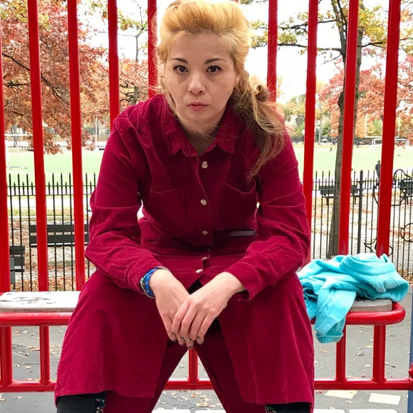 Vintage corduroy button up dress with pockets! - Picture 3 of 5